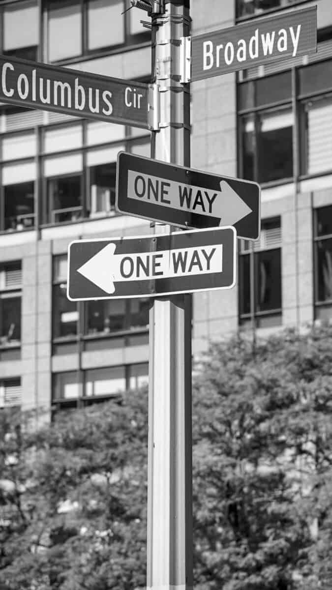 Black White NYC Columbus Circle iPhone Wallpapers