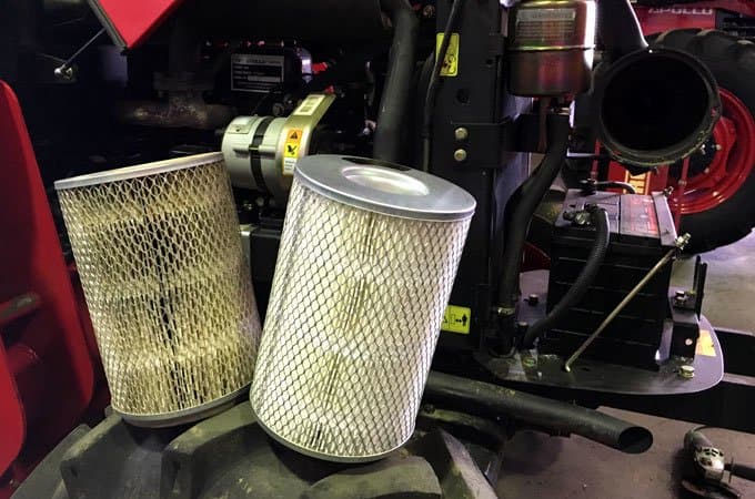 Comparison of a dirty vs clean air filter.