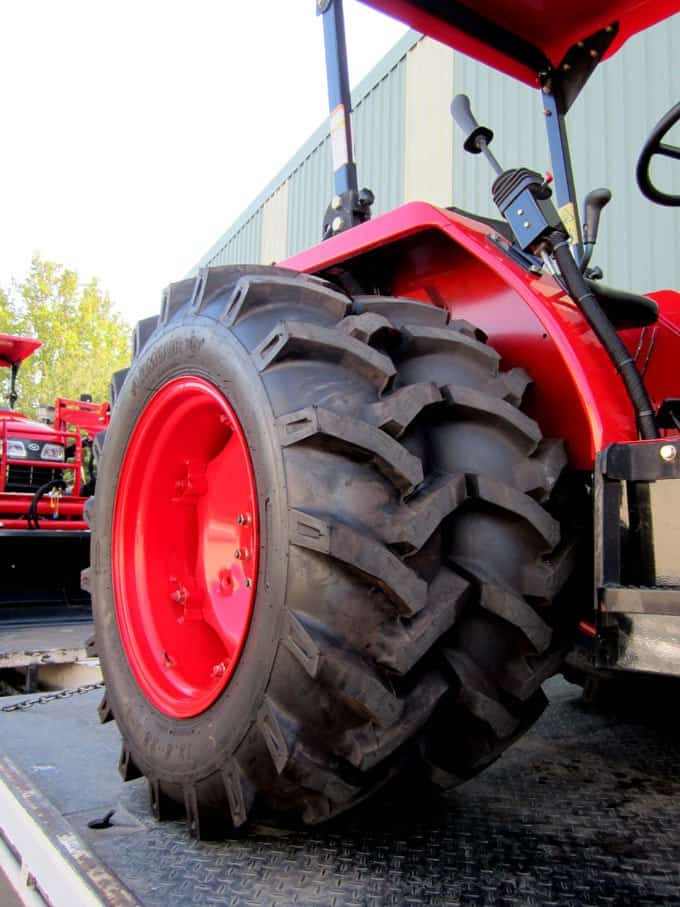Duals set on a narrow tyre bias.