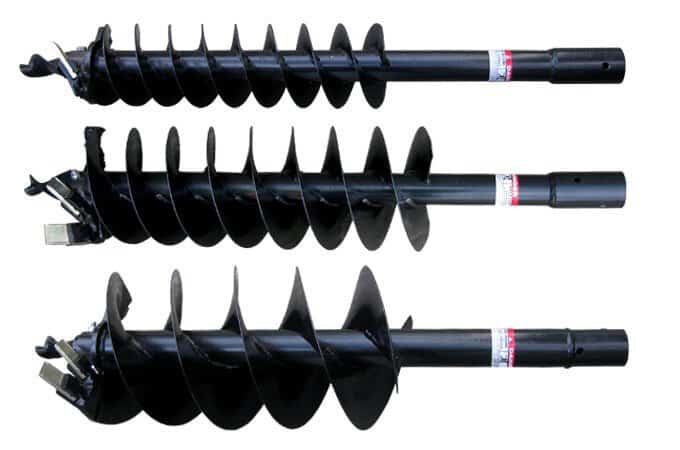 AGMAX augers – AU150 (6″), AU230 (9″) and AU300 (12″).