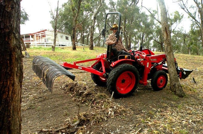 Stick rakes can be used for levelling and distributing topsoil, as well as collecting debris.
