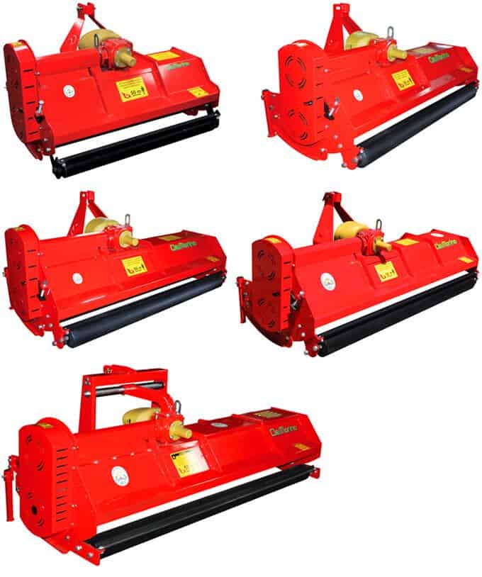 From left to right, top to bottom: FP106, FP132, FP158, FP186, FP214 (available with or without hydraulic side shift kit).