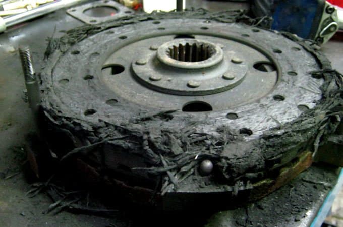 Damage to the clutch from not engaging it properly.