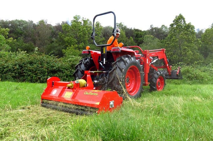 Efficient mowing with a Del Morino FP158 flail mower.
