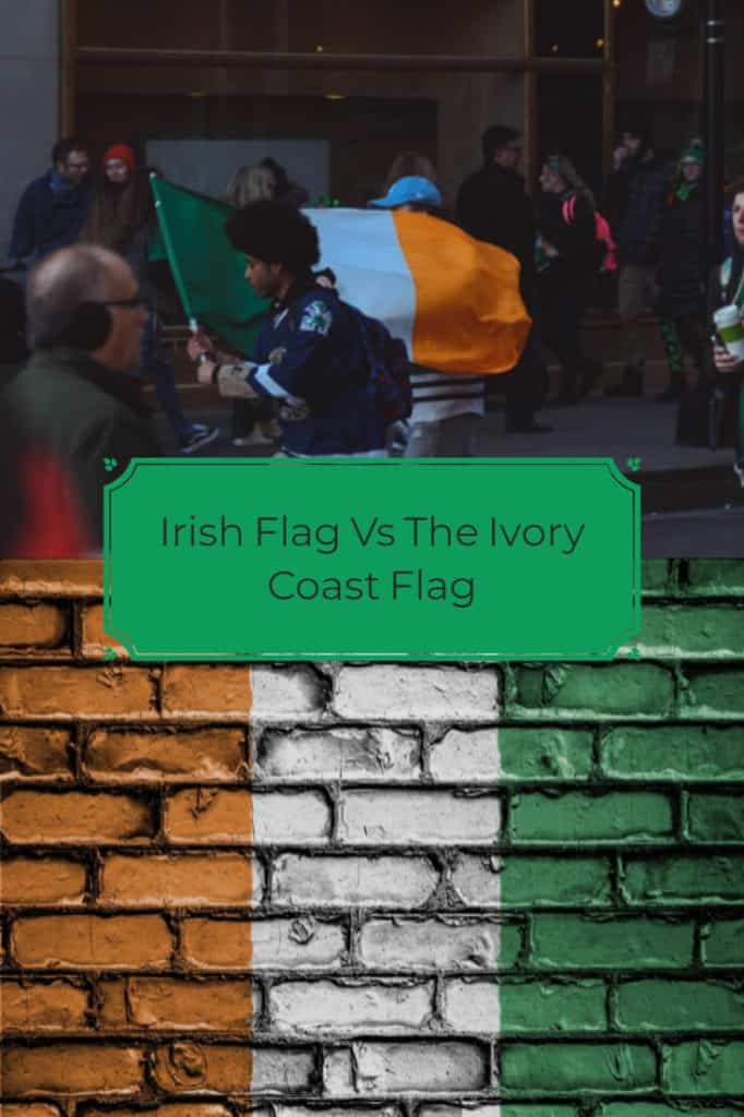 Irish flag vs the Ivory Coast flag Pin