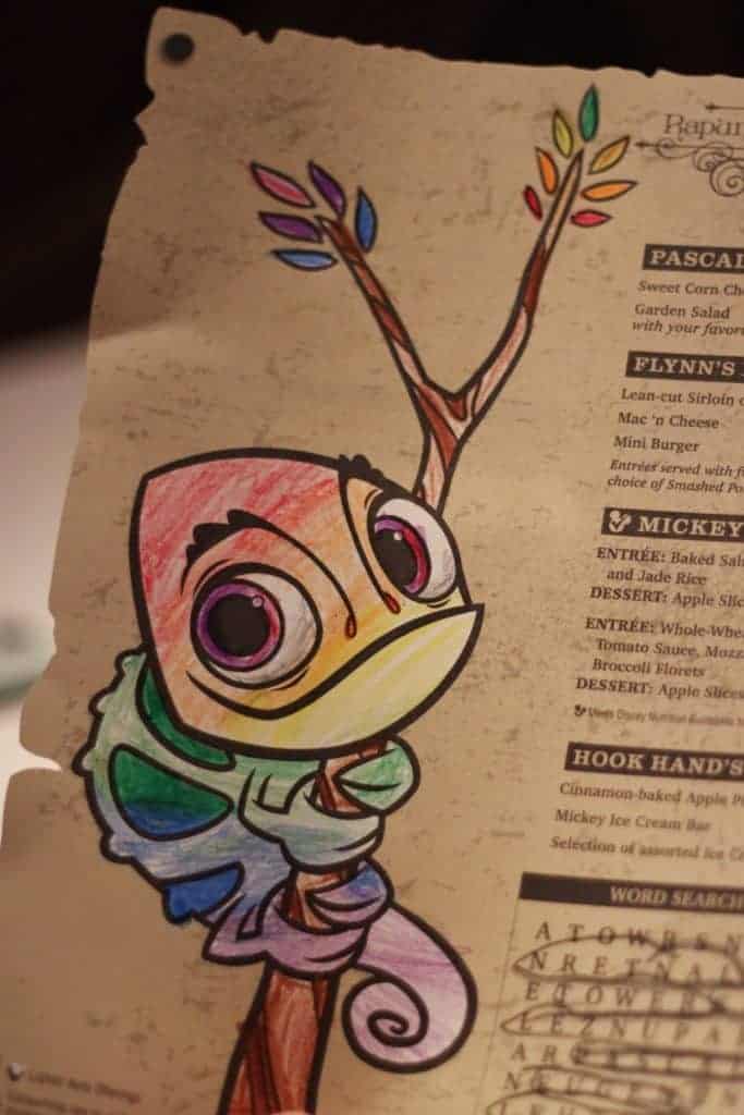 Rapunzel's Royal Table Thug Menu Transatlantic Cruise Disney Magic