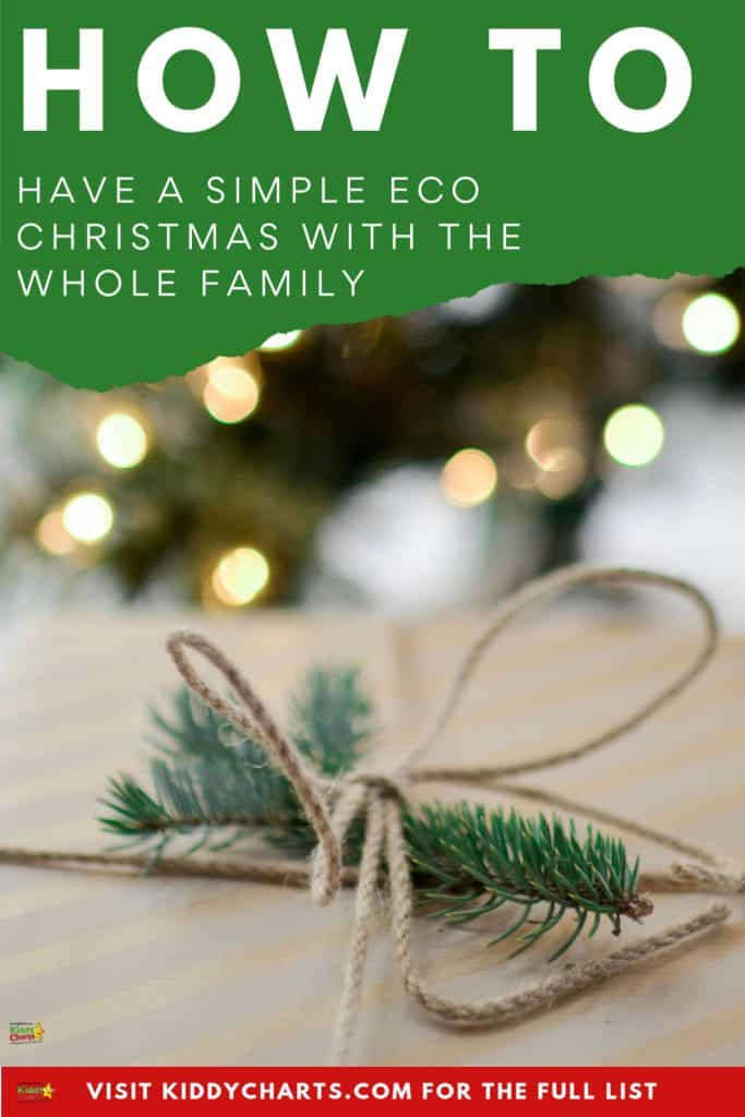 simple eco christmas - christmas tree branch wrapped in thick string.