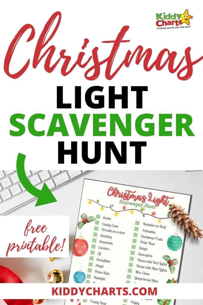 Outdoor and Indoor Christmas Scavenger Hunt