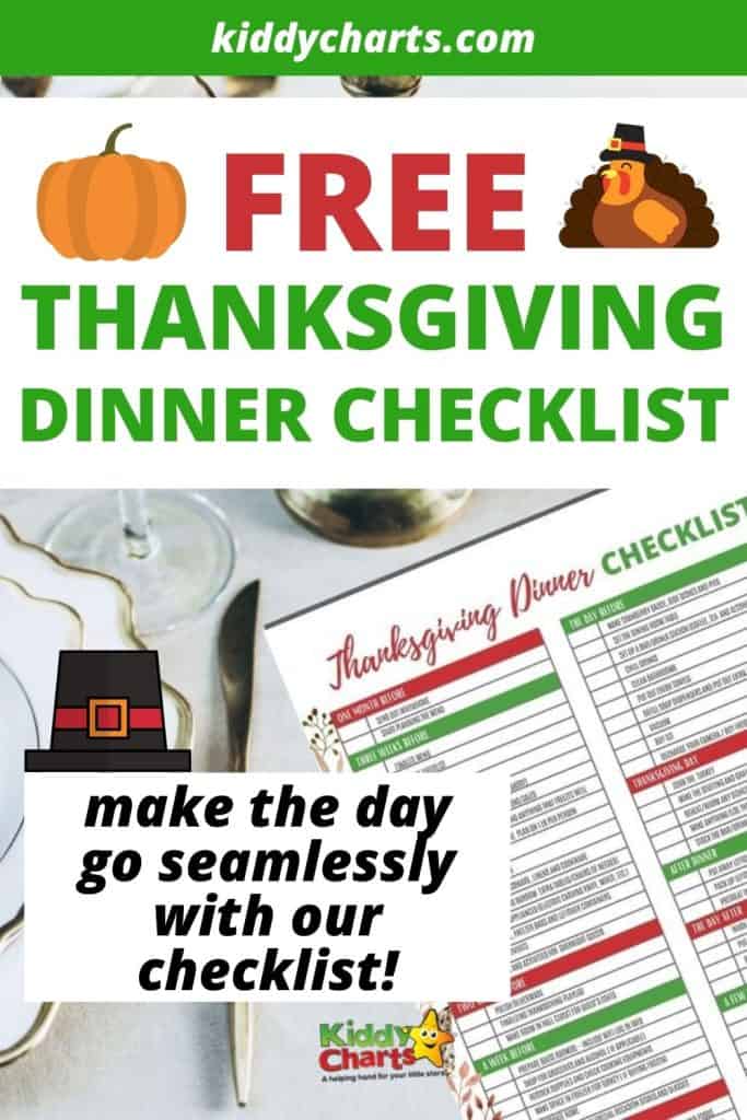Free family Thanksgiving dinner checklist