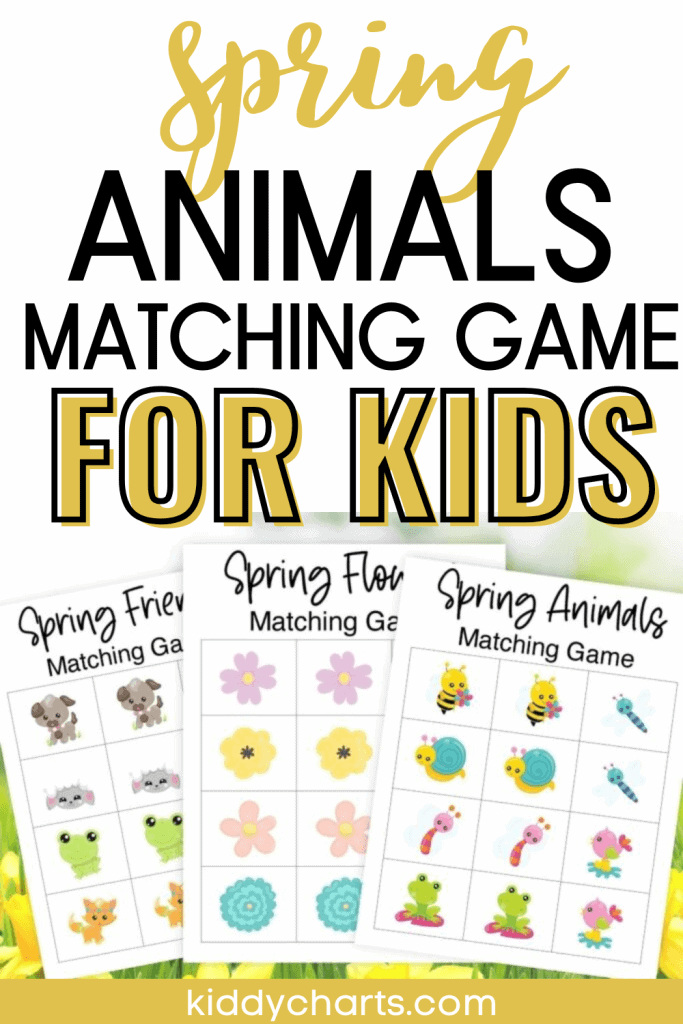 Printable spring memory matching games