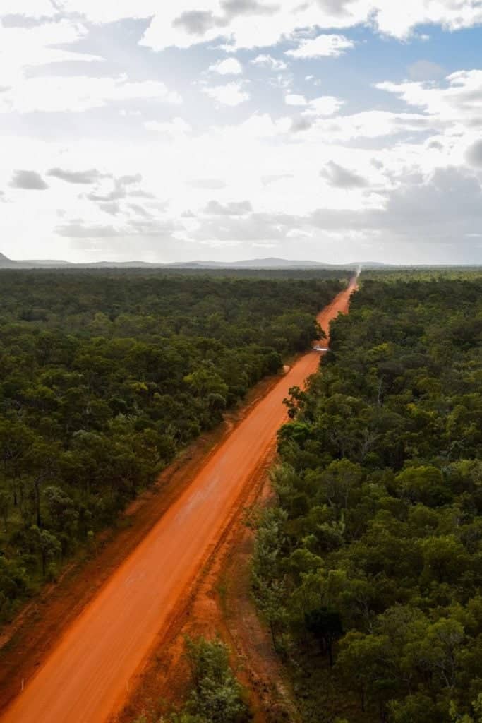 Aerial view of the Peninsula Development Road