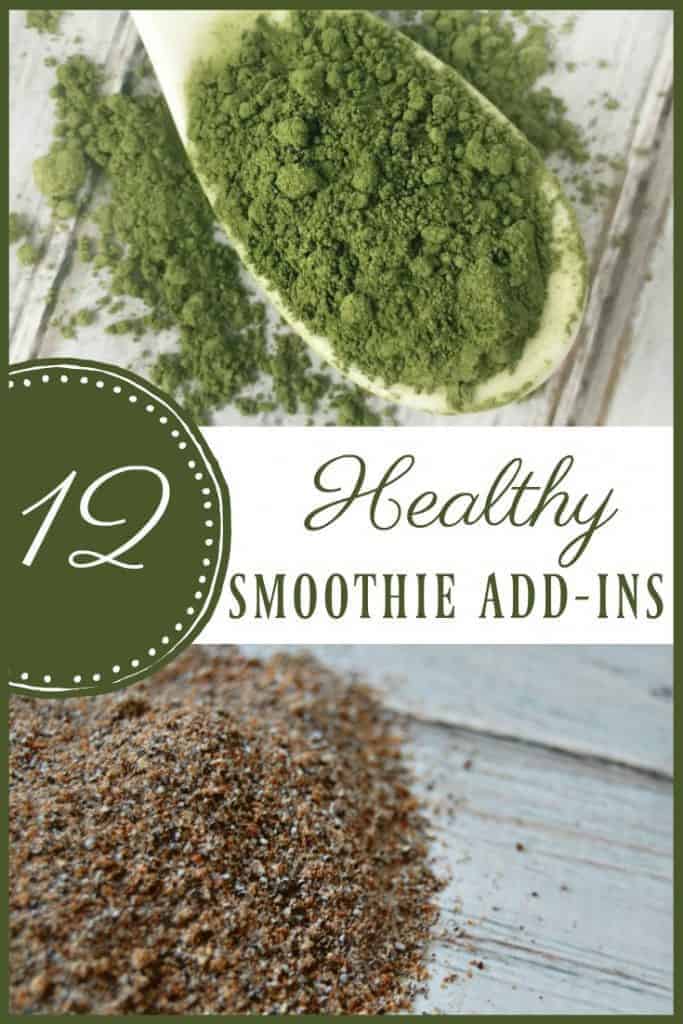Smoothies are a great way of adding in things that you wouldn't normally consume on a daily basis. From adding healthy fats, to sneaking in veggies, to adding spices that help your body, here are 12 healthy smoothie add-ins you should try! #smoothies #addins #superfoods #healthyfood