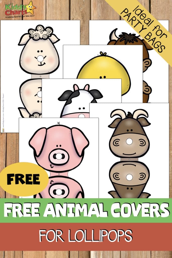 free farm animal lollipop printables.