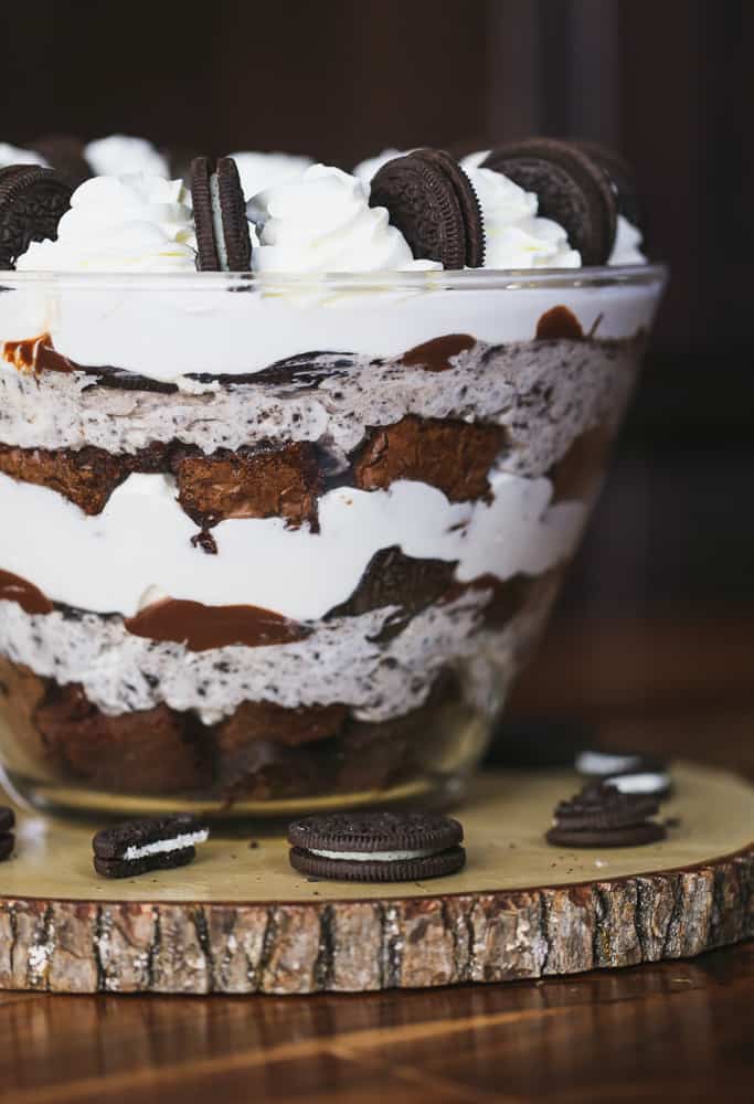 OMG Chocolate Oreo Cheesecake Brownie Trifle @ The Baking ChocolaTess  easy light and fluffy desserts