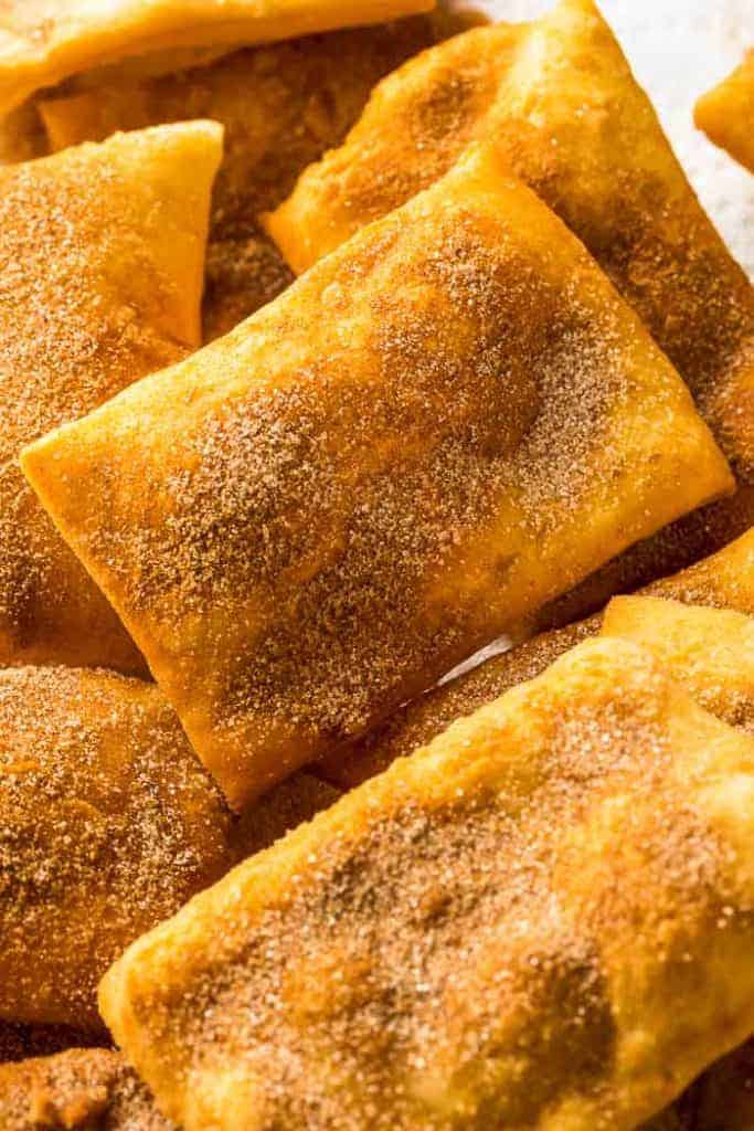 Sopapilla Recipe sopapillas from a new mexico sopapilla recipe sprinkled with cinnamon just out of the fryer