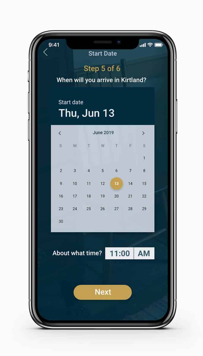 Start Date Historic Kirtland Step 5