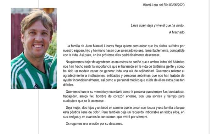 Tristísimo final para la lucha por la vida de Juanma Linares 1 ezmaliqwoaantlg