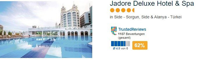 Jadore Deluxe Hotel & Spa 4,5 Sterne Urlaub All Inklusive mit Anextour Jadore Deluxe Hotel & Spa 4,5 Sterne Urlaub All Inklusive mit Anextour