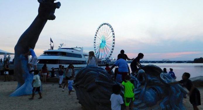 National harbor has great views and lots of family activities
