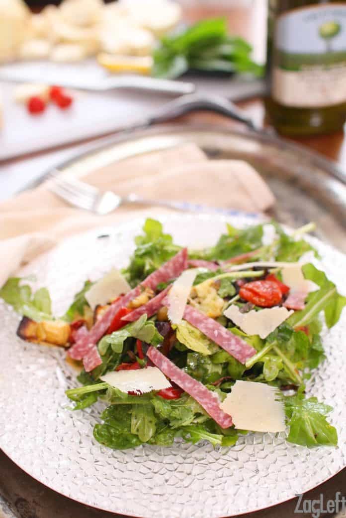 Antipasto Salad on a plate