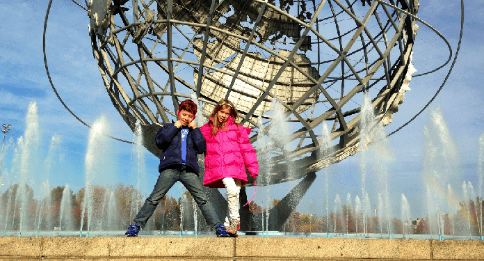 Kids near two kid-friendly museums in flushing meadow park, nyc
