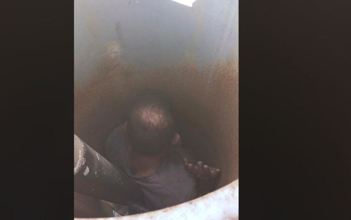 hombre atrapado por dos días en ventilador gigante