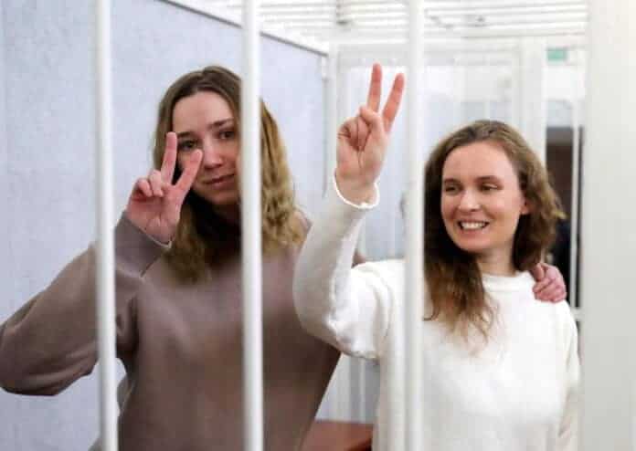 Trial on Belsat journalists Katerina Bakhvalova and Daria Chultsova at Minsk court bielorussia-informareonline