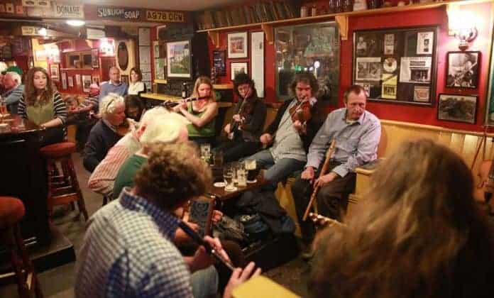 a-session-photo-in-cooleys-from-bob-singer A typical Irish Traditional Music session at Cooley's House in Ennistymon, Co. Clare - The Irish Place