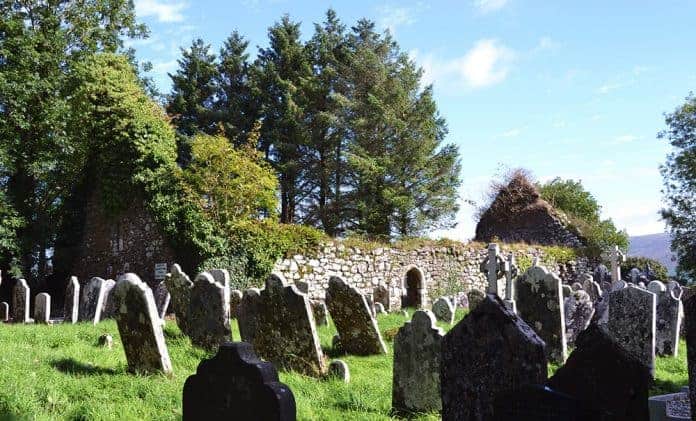 knockboy-church The ruins of Medieval Seskinan Church at Knockboy - The Irish Place