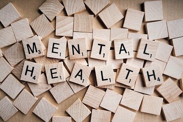 Mental Health Inscrição de rabiscos