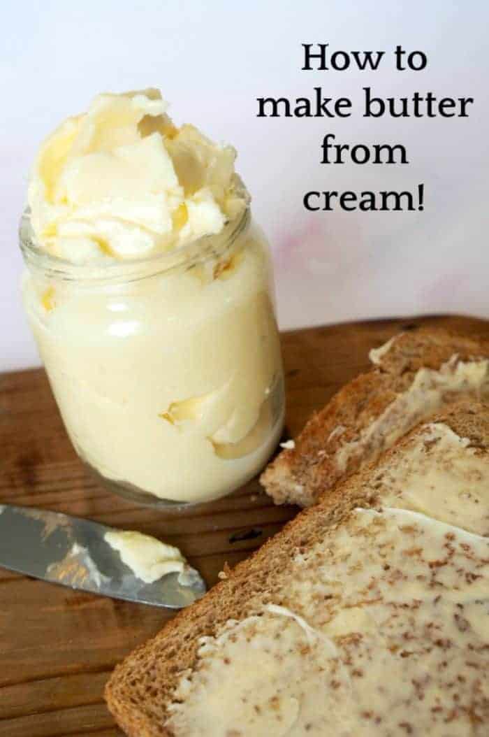 How to make butter from cream.... The Diary of a Frugal Family