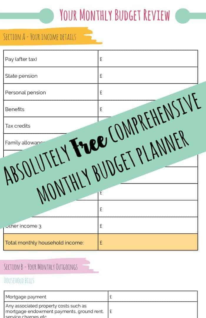 Free Budget Planner Printable Printable Finance Planner