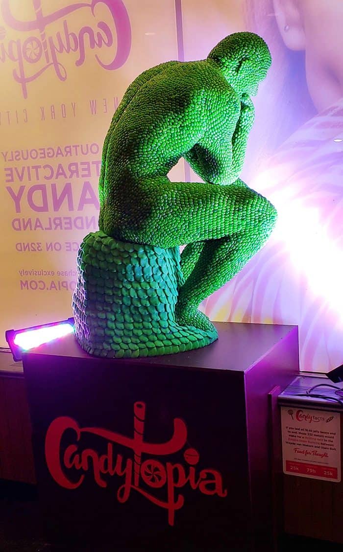 Candy The Thinker statue The Thinker statue, made out of candy