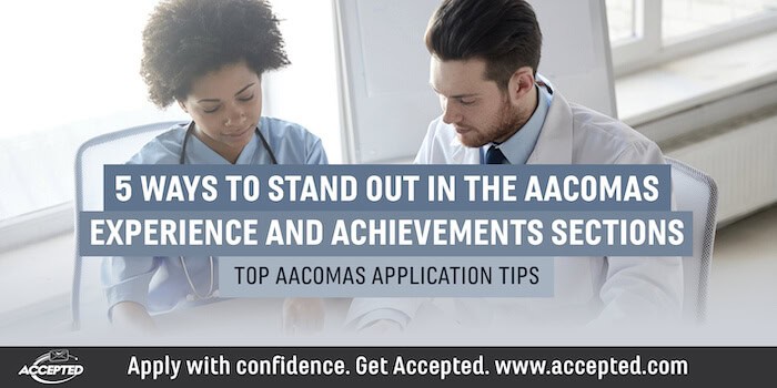 Stand Out in the AACOMAS Experience and Achievements Sections