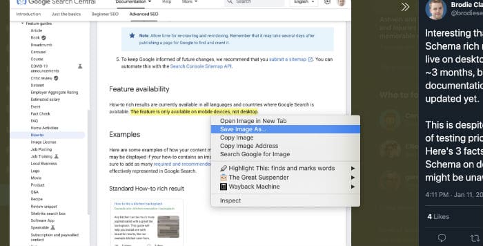 Save Images from Twitter on chrome browser