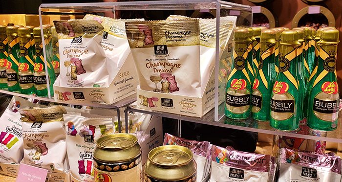 Champagne candy Bags of Champagne candy at the Candytopia gift shop