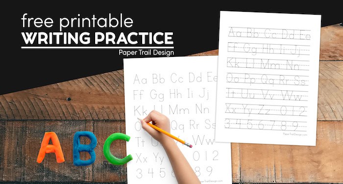 Free Printable Alphabet Handwriting Practice Sheets Paper Trail Design