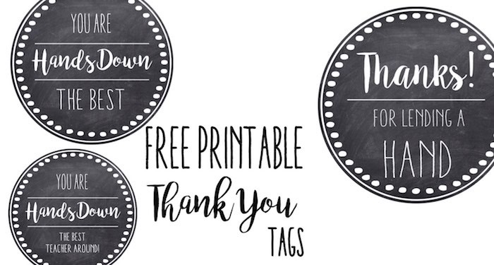 Thank You & Teacher Appreciation Tags Free Printable | Paper Trail Design
