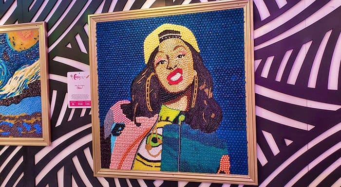 Candy Cardi B A portrait of Cardi B made out of candy