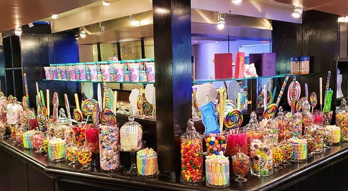 Candytopia gift shop Shelves of candy at the Cnadytopia gift shop