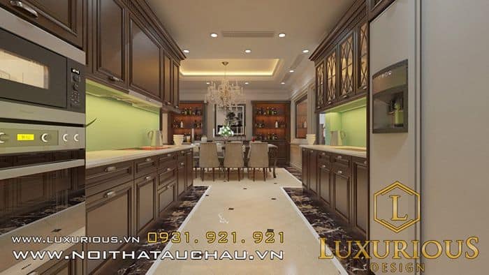 Phòng bếp biệt thự đẹp