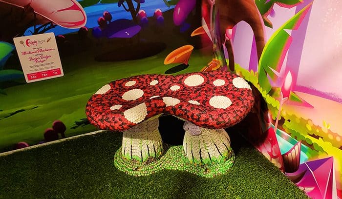 Candy toadstools Red and white toadstools made out of candy