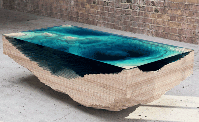 Side view of the Abyss Table.