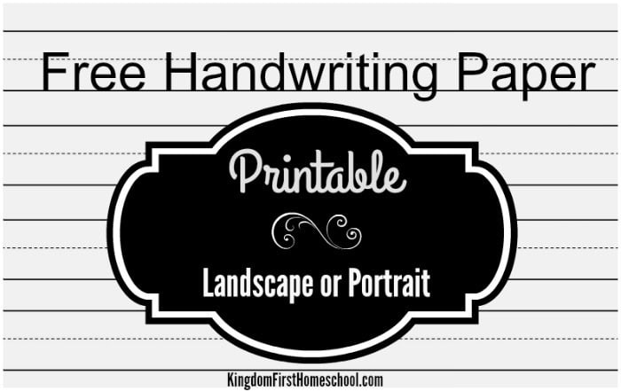 Printable Kindergarten Handwriting Paper Kingdom First Motherhood By Forest Rose