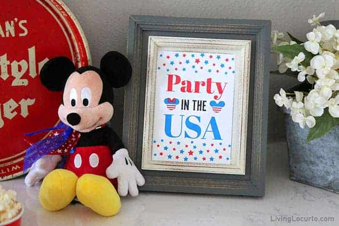 Disney Themed 4th of July Printables