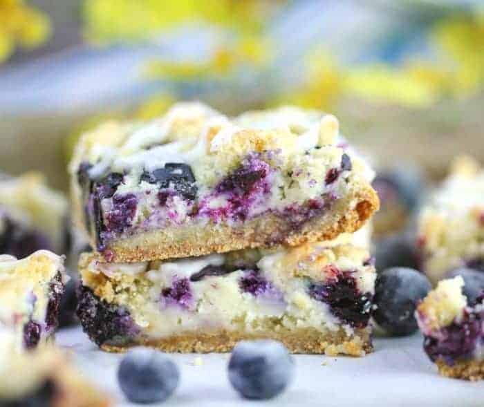 Blueberry & Cream Crumble Bars @ The Baking ChocolaTess