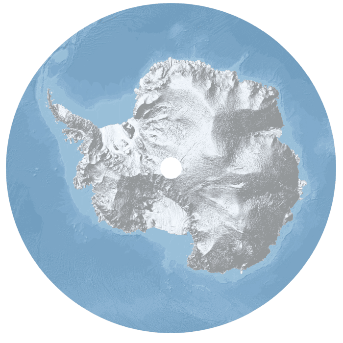DEM of Antarctica. Source: CPOM