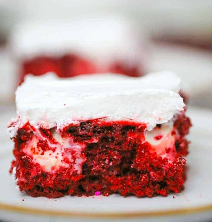 Easy Dreamy Red Velvet Cream Cheese Poke Cake The Baking Chocolatess