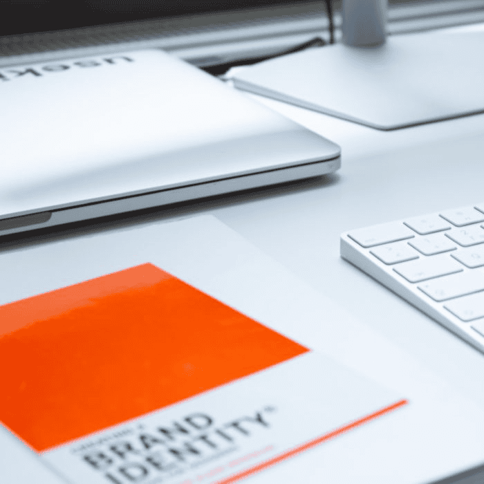 Brang Identity Guide on white desk