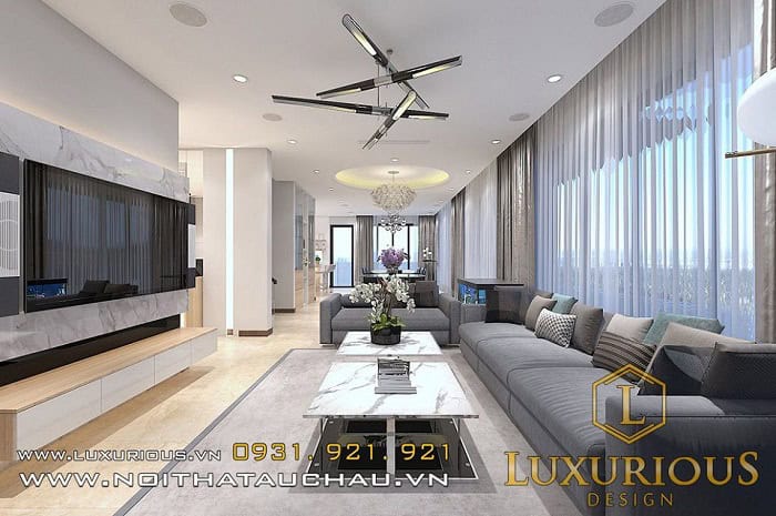 Thiết kế nội thất phòng khách nhà chung cư 50m2 Thiết kế nội thất phòng khách nhà chung cư 50m2